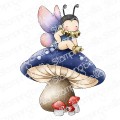 TINY TOWNIE WONDERLAND CATERPILLAR HAS HIS WINGS RUBBER STAMP